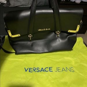 Versace Jeans Blk leather bag